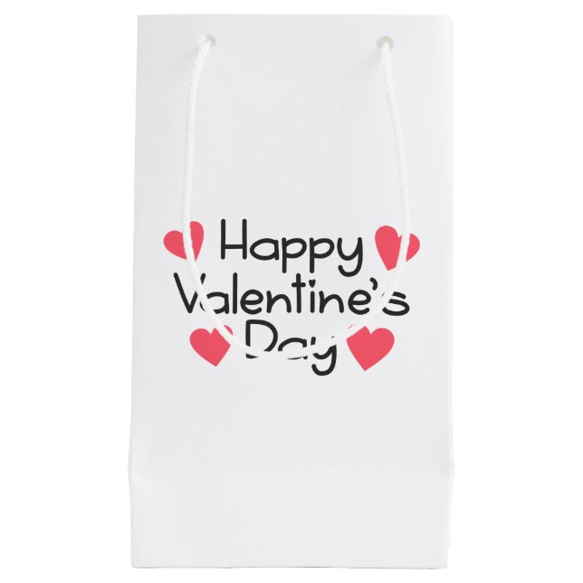 Calligraphie Heureuse Sainte-Valentin| Sac cadeau (Devant)
