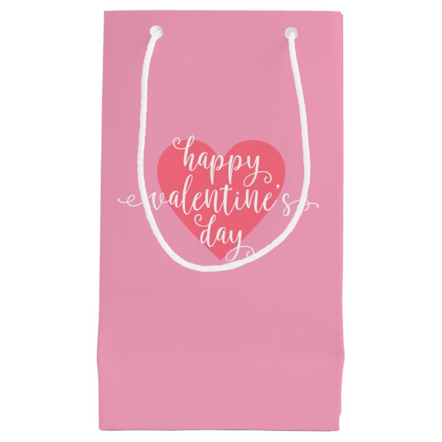 Calligraphie Heureuse Sainte-Valentin | Sac cadeau (Devant)