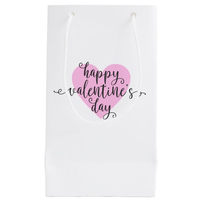 Calligraphie Heureuse Sainte-Valentin | Sac cadeau (Devant)