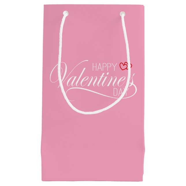 Calligraphie Heureuse Sainte-Valentin | Sac cadeau (Devant)