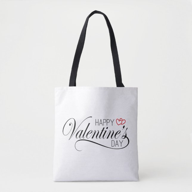 Calligraphie Heureuse Sainte-Valentin | SAC FOURRE (Devant)