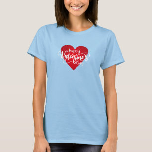 Calligraphie Heureuse Sainte-Valentin T-shirt