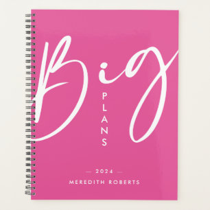 Calligraphie Hot Pink Big Plans 2024 Planner
