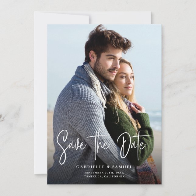 Calligraphie manuscrite 2 Photo Enregistrer la dat (Devant)