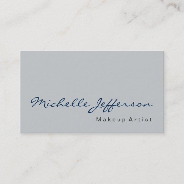Calligraphie Maquillage gris Carte de visite (Devant)