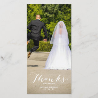 Calligraphie | Mariage photo Merci Carte photo