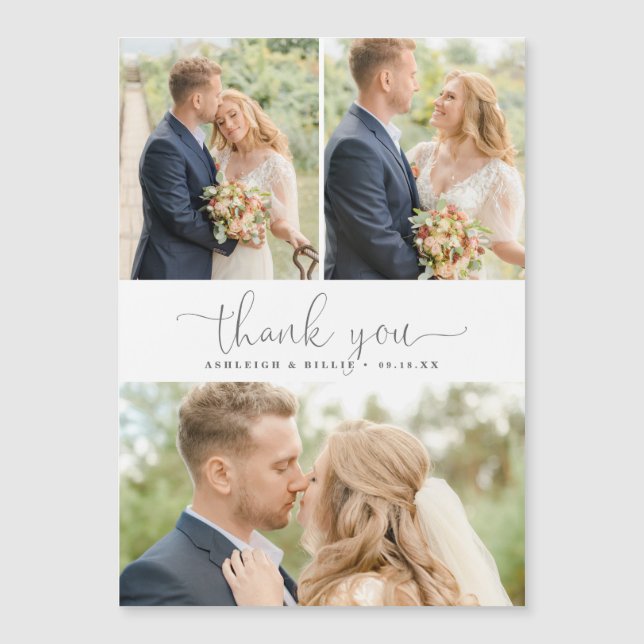 Calligraphie minimaliste 3 Photo Collage Merci (Devant)