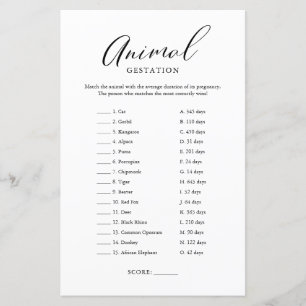 Calligraphie minimaliste Jeu de Gestation de Bébé