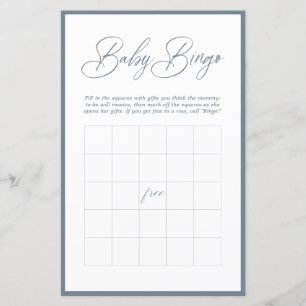 Calligraphie minimaliste moderne Bingo bébé