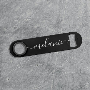 Calligraphie minimaliste Noir Blanc Bridesmaid Cad