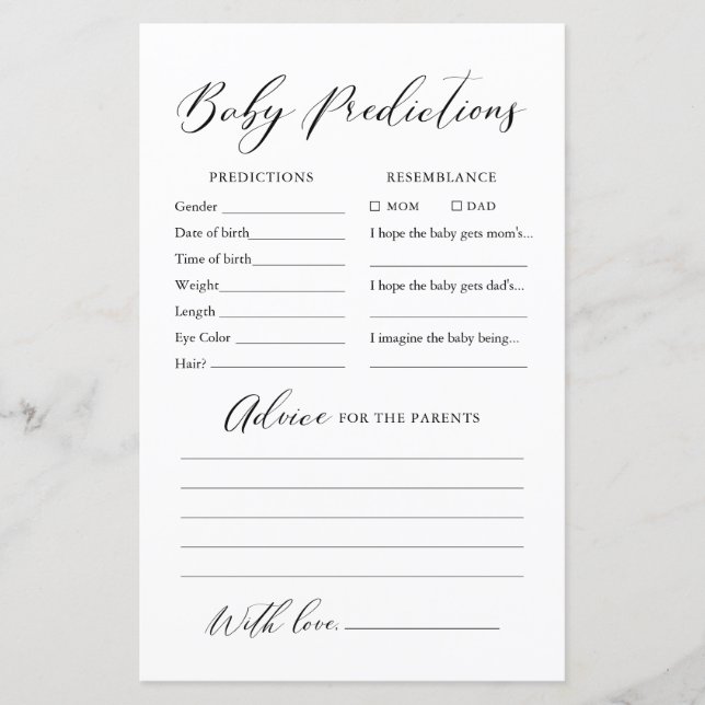 Calligraphie minimaliste Prédictions et conseils p (Devant)