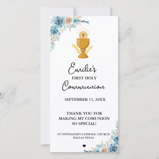 Calligraphie minimaliste Prière de première commun (Devant)