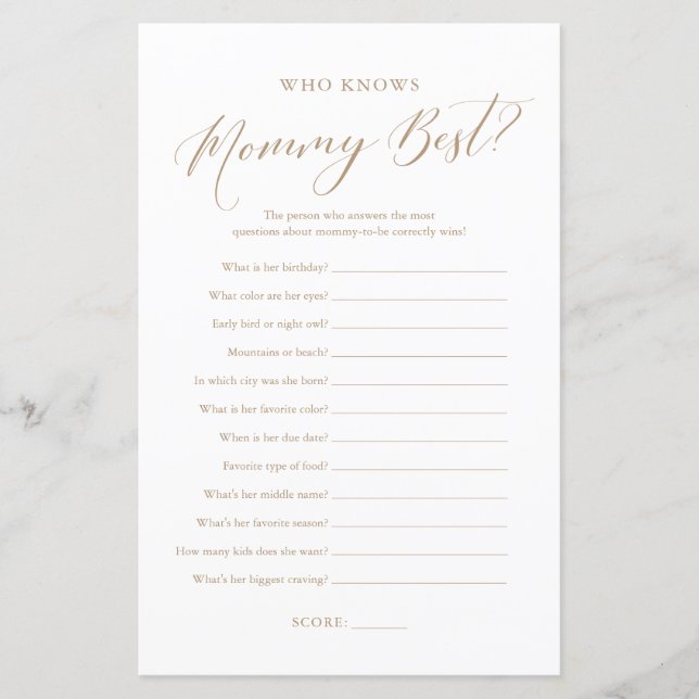 Calligraphie Minimaliste Qui Connaît Mommy Meilleu (Devant)