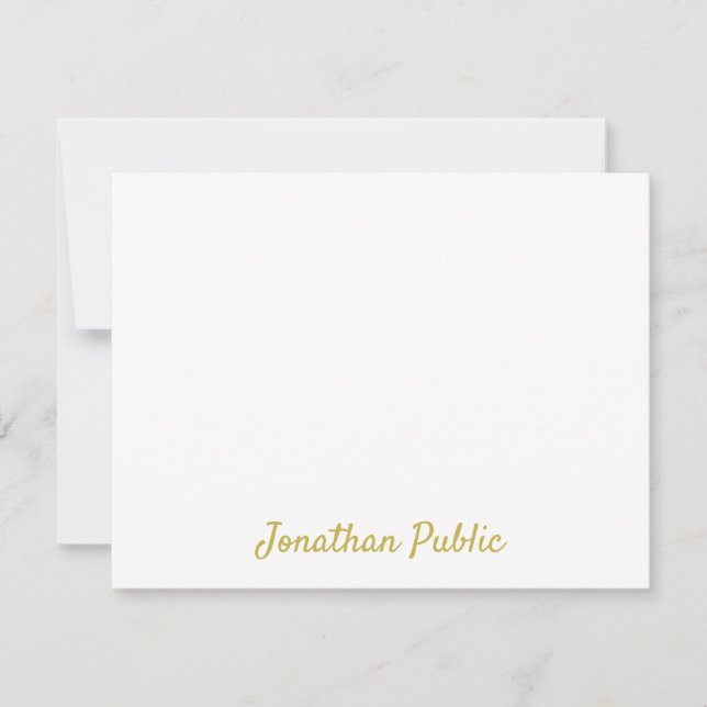 Calligraphie Modèle personnalisé Gold Script Texte (Devant)