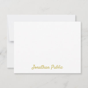 Calligraphie Modèle personnalisé Gold Script Texte