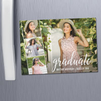 Calligraphie moderne 4 Photo Graduation Magnet Car