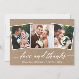 Calligraphie moderne amour Merci 3 Photo Kraft