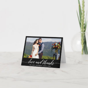 Calligraphie moderne amour Merci Mariage B Note