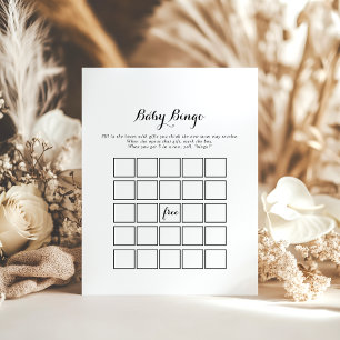 Calligraphie moderne Baby Bingo jeu de douche