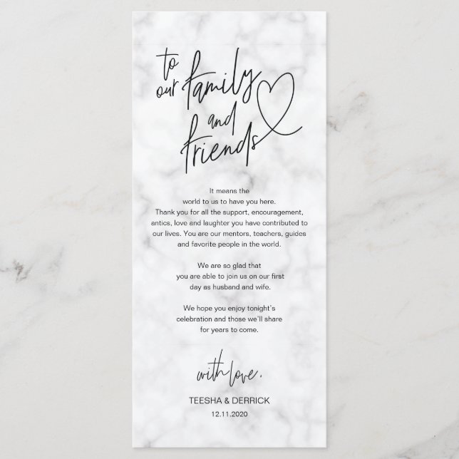 Calligraphie moderne Cadre Carte de remerciements (Devant)