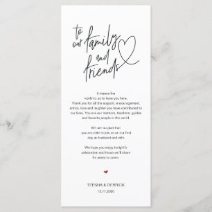 Calligraphie moderne Cadre Carte de remerciements