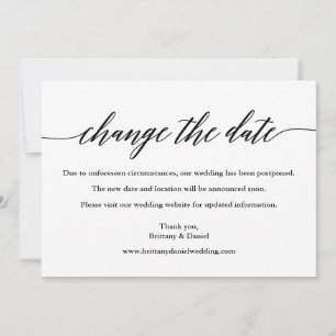 Calligraphie Moderne Changer La Carte Mariage Date