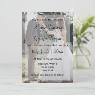 calligraphie moderne invitation photo jour de mari