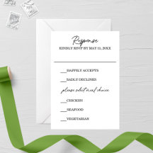 Calligraphie moderne Magnolia Mariage carte RSVP