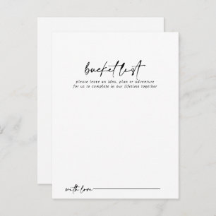 Calligraphie Moderne Mariage Bucket List Cartes
