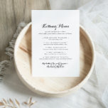 Calligraphie moderne Mariage Kissing Menu Carte de<br><div class="desc">Cette carte de jeu mariage de calligraphie moderne à la carte de baiser est parfaite pour une réception de mariage rustique. Le design sobre et élégant présente une typographie de script classique et sophistiquée en noir et blanc.</div>