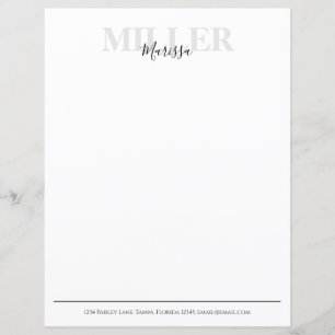 Calligraphie moderne Nom simple du monogramme