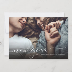 Calligraphie moderne Nouvel An Carte photo de vaca