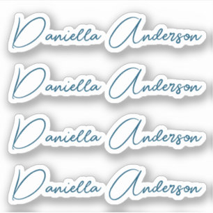 Calligraphie moderne Signature Nom Vinyl Étiquette