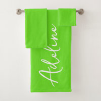 Calligraphie moderne Vert électrique Nom personnal
