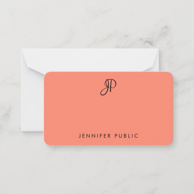 Calligraphie Monogrammé Élégant Couleurs Modèle (Devant)