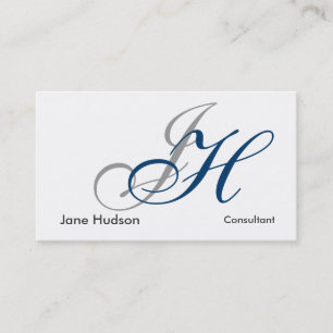 Calligraphie Monogramme Simple Carte de visite sim