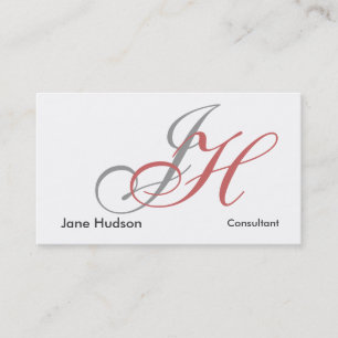 Calligraphie Monogramme Simple Carte de visite sim