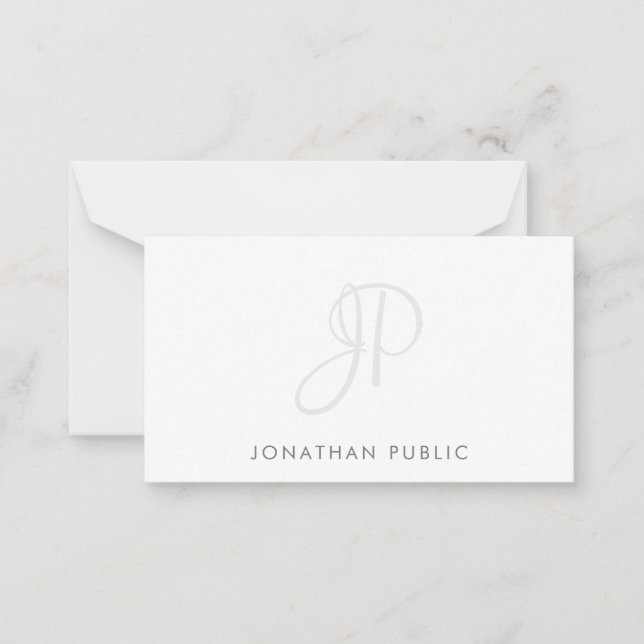 Calligraphie Monogramme Simple Modèle Minimaliste (Devant)