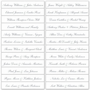 Calligraphie Nom de l'invité Étiquettes Transparen