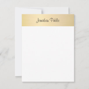 Calligraphie Nom du script Or Blanc Modèle Chic