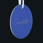 Calligraphie Or Couleur Deep Royal Nom personnalis<br><div class="desc">Si vous recherchez un design simple,  lisible et minimaliste,  c'est pour vous.</div>