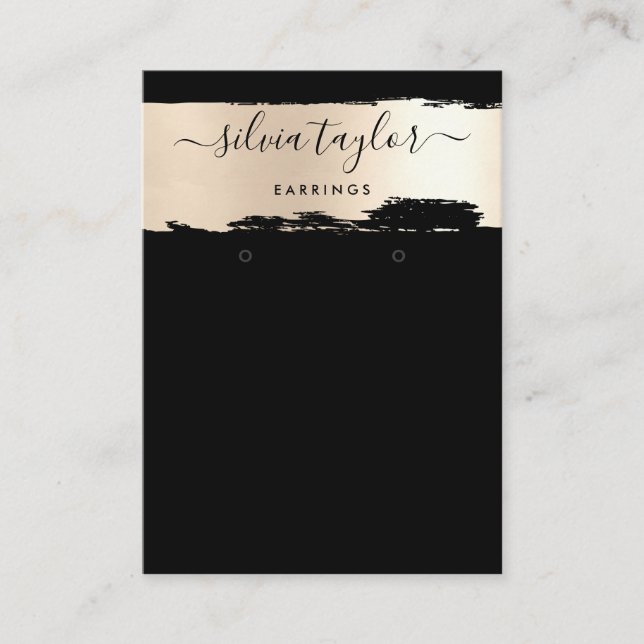 Calligraphie or parties scintillant Elevage carte  (Devant)