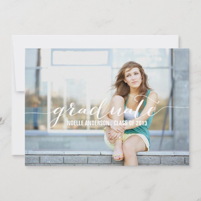 CALLIGRAPHIE OVERLAISE| INVITATION AU DIPLÔME (Devant)