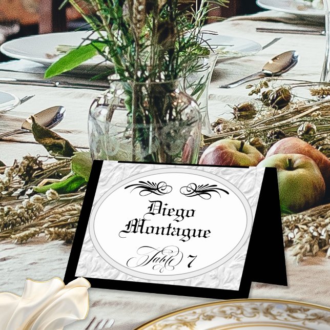 Calligraphie personnalisée - Carte de placement bl (Créateur téléchargé)