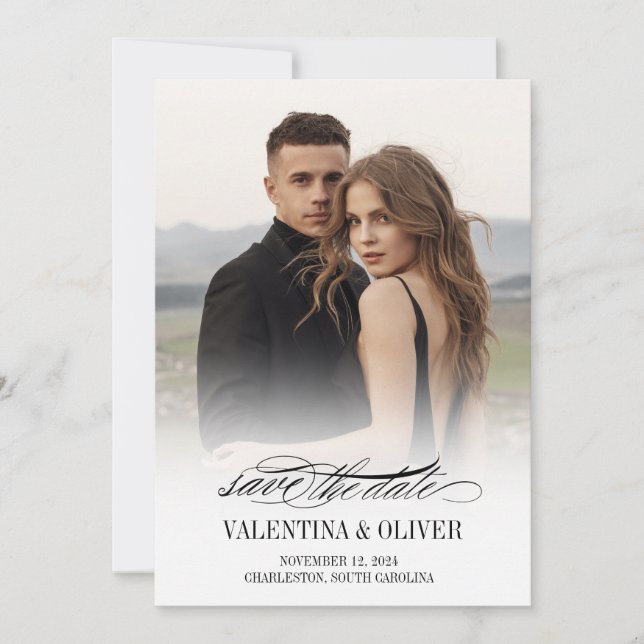 Calligraphie Photo Mariage Enregistrer La Carte Da (Devant)