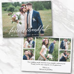 Calligraphie pour toujours Merci Mariage 6 Photos<br><div class="desc">Calligraphie moderne Forever Merci mariée Mariage et salle 6 Photos Carte de remerciements - Script blanc</div>