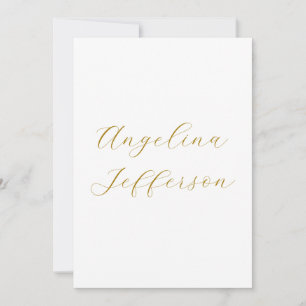 Calligraphie Professionnel Élégant Couleur Or