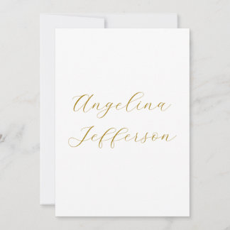 Calligraphie Professionnel Élégant Couleur Or