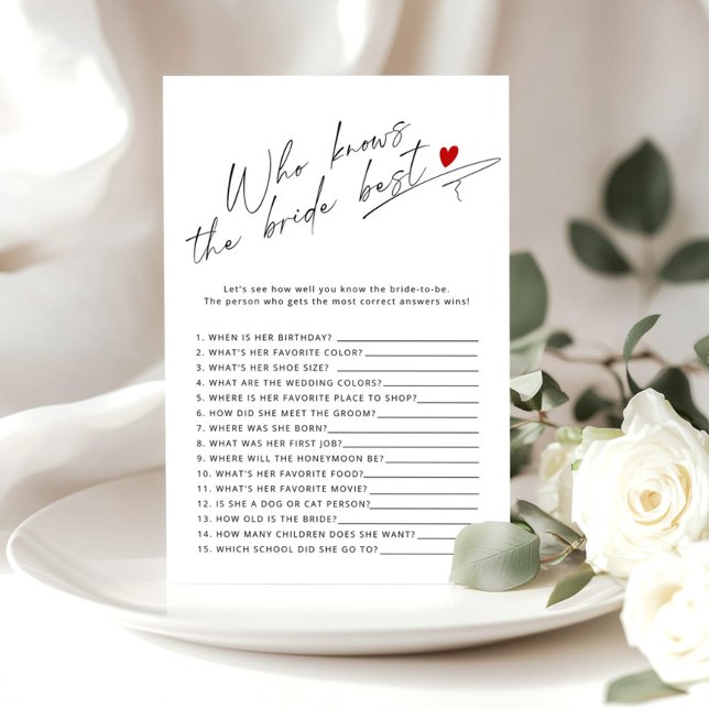 Calligraphie Qui connaît la mariée meilleur jeu de (Créateur téléchargé)