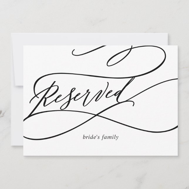 Calligraphie romantique | Flourish Reservation Sig (Devant)